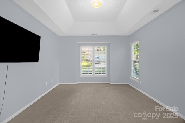 4467 Antelope Ln, Charlotte, NC 28269 - unfurnished room with a tray ceiling and carpet