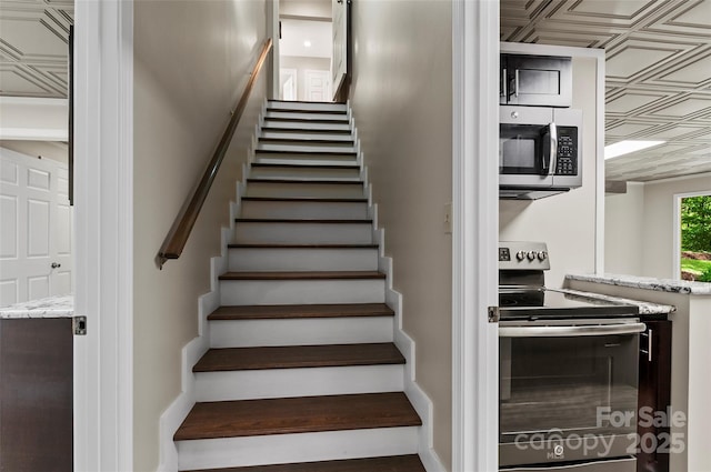 82 Sunburst Dr, Waynesville, NC 28786 - stairway with an ornate ceiling