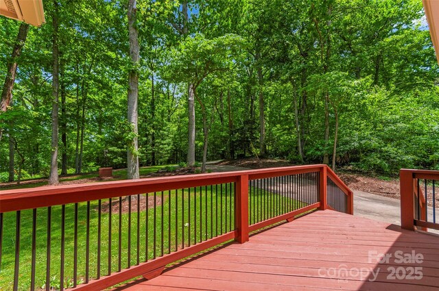 82 Sunburst Dr, Waynesville, NC 28786 - wooden terrace with a lawn