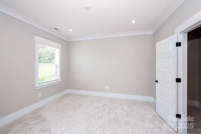 720 Cavesson Way, Monroe, NC 28110 - carpeted empty room with crown molding and recessed lighting