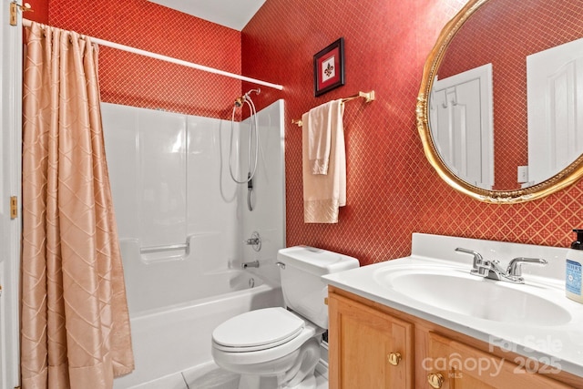 4389 Enchantment Cove Ln, Charlotte, NC 28216 - full bath featuring shower / bath combo, vanity, and toilet