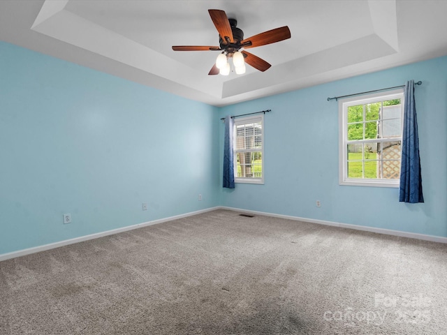 730 Cove Rd, Gastonia, NC 28052 - empty room featuring a raised ceiling, carpet flooring, healthy amount of natural light, and baseboards