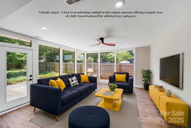 2000 Tyvola Rd, Charlotte, NC 28210 - sunroom / solarium featuring plenty of natural light, wood finished floors, and recessed lighting