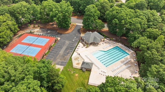 10317 Clubhouse View Ln, Mint Hill, NC 28227 - aerial view of a pool