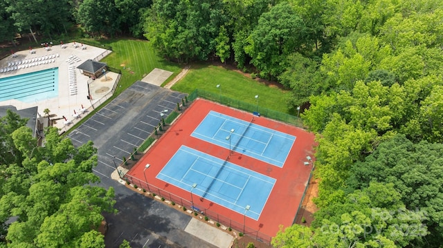10317 Clubhouse View Ln, Mint Hill, NC 28227 - bird's eye view of a pool area