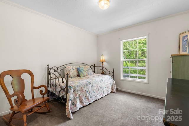 370 Fox Cove Rd, Mars Hill, NC 28754 - carpeted bedroom featuring crown molding and baseboards