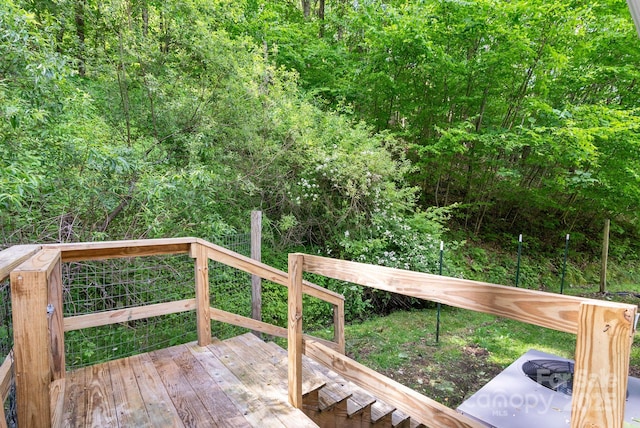 370 Fox Cove Rd, Mars Hill, NC 28754 - wooden deck with a view of trees