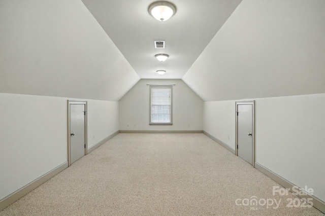 1705 Townsend Ln, Rock Hill, SC 29730 - additional living space featuring light colored carpet, lofted ceiling, and baseboards