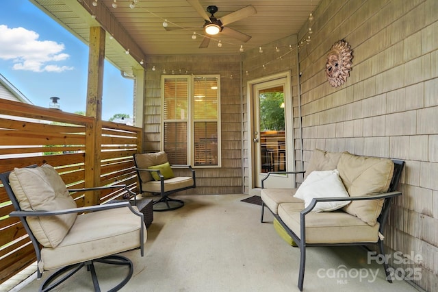 1705 Townsend Ln, Rock Hill, SC 29730 - view of patio featuring a ceiling fan