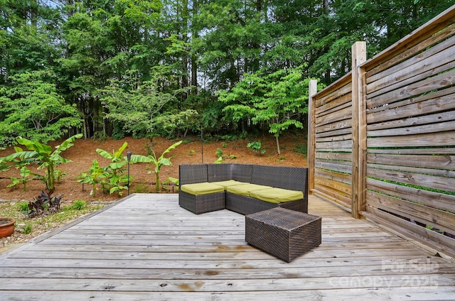 1705 Townsend Ln, Rock Hill, SC 29730 - wooden deck with view of wooded area