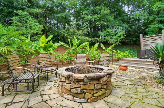 1705 Townsend Ln, Rock Hill, SC 29730 - view of patio / terrace featuring a fire pit