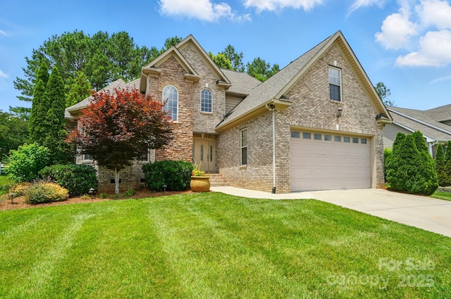 1705 Townsend Ln, Rock Hill, SC 29730 - traditional-style home featuring driveway, a front lawn, brick siding, and an attached garage