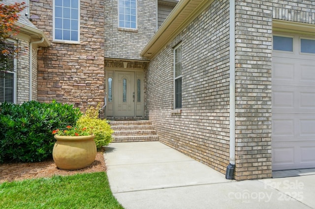 1705 Townsend Ln, Rock Hill, SC 29730 - property entrance featuring stone siding and a garage