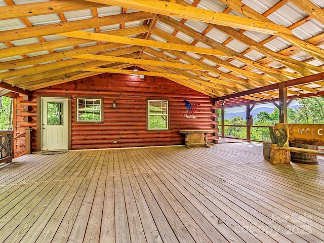 287 Sara Ridge Rd, Waynesville, NC 28786 - view of wooden terrace