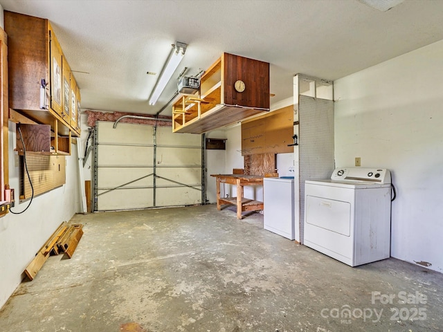 287 Sara Ridge Rd, Waynesville, NC 28786 - garage with washer / clothes dryer and a garage door opener