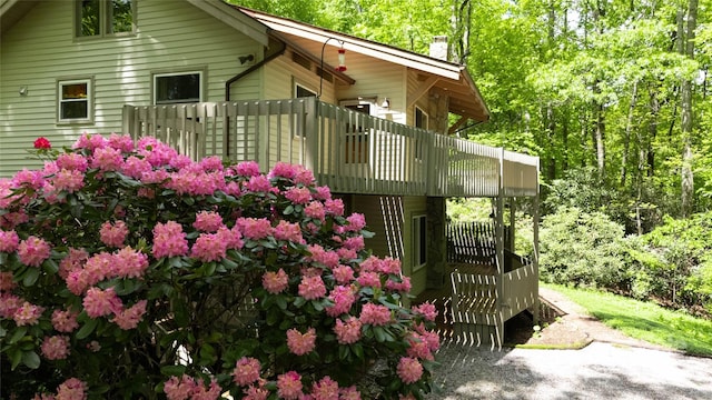 1 Spring Rd, Spruce Pine, NC 28777 - view of side of property featuring a chimney and a balcony