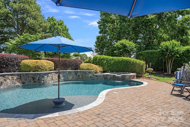 18718 Peninsula Cove Ln, Cornelius, NC 28031 - view of pool with a patio area and a pool with connected hot tub