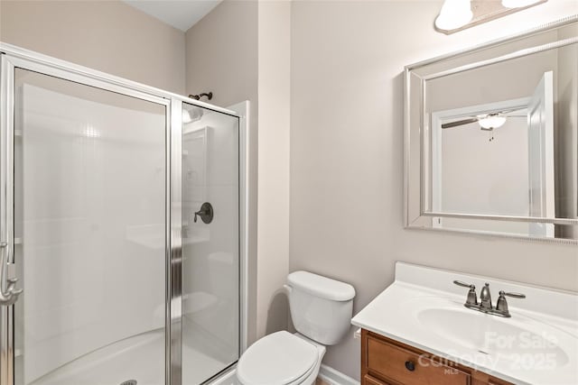 4352 Haddington Dr, Fort Mill, SC 29707 - bathroom featuring vanity, a shower stall, and toilet