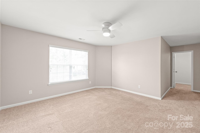 4352 Haddington Dr, Fort Mill, SC 29707 - unfurnished room featuring ceiling fan, light carpet, and baseboards
