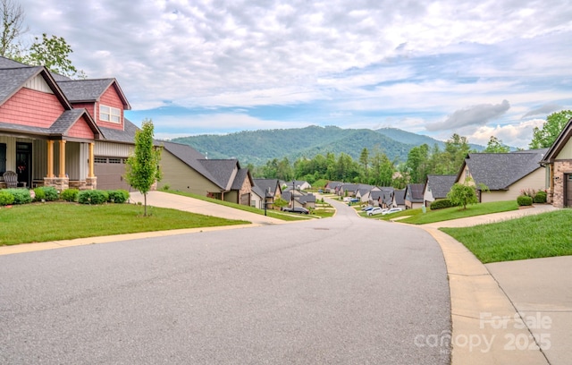 153 Water Leaf Dr, Weaverville, NC 28787 - view of asphalt road featuring a residential view and a mountain view