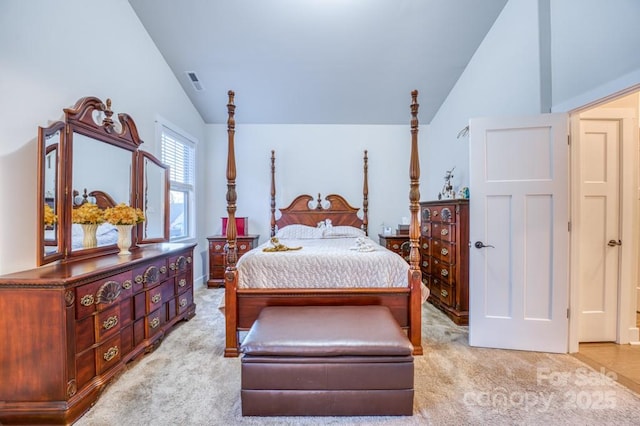 153 Water Leaf Dr, Weaverville, NC 28787 - bedroom with lofted ceiling and light carpet