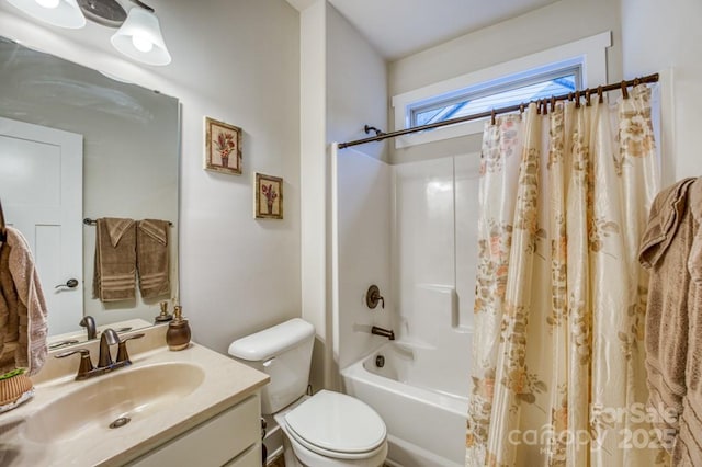 153 Water Leaf Dr, Weaverville, NC 28787 - full bathroom featuring vanity, shower / bath combo, and toilet