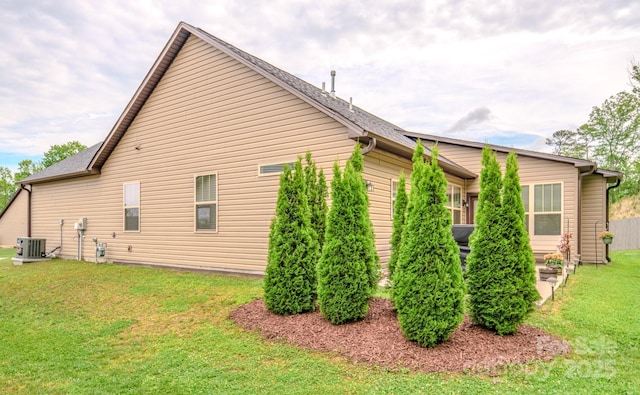 153 Water Leaf Dr, Weaverville, NC 28787 - view of side of property featuring a lawn and central AC unit