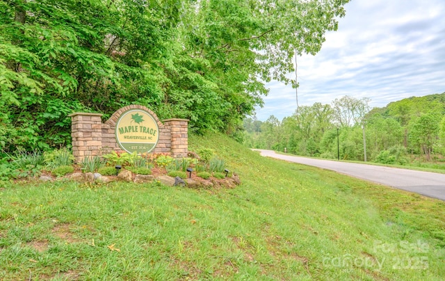 153 Water Leaf Dr, Weaverville, NC 28787 - community / neighborhood sign with a forest view