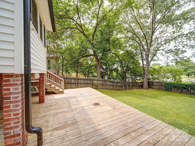 318 Chestnut Ave, Kannapolis, NC 28081 - wooden deck with stairway