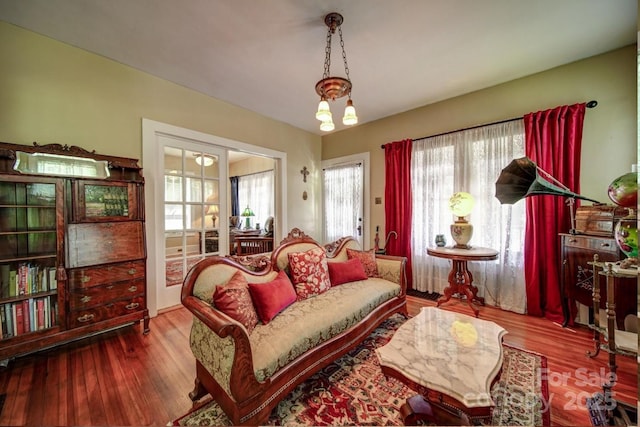 401 7th St, Spencer, NC 28159 - living area with wood finished floors