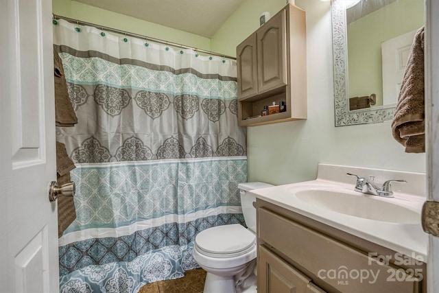 905 Severt Cir, Lenoir, NC 28645 - bathroom featuring vanity, toilet, and a shower with curtain