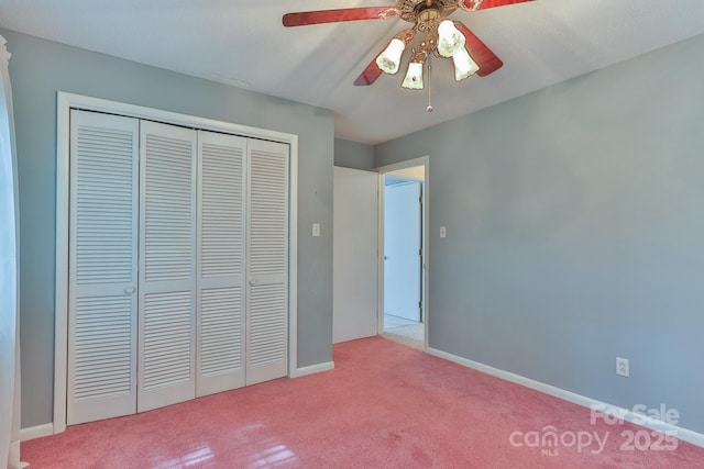 466 Shiloh Church Rd, Hickory, NC 28601 - unfurnished bedroom featuring carpet floors, a closet, and a ceiling fan