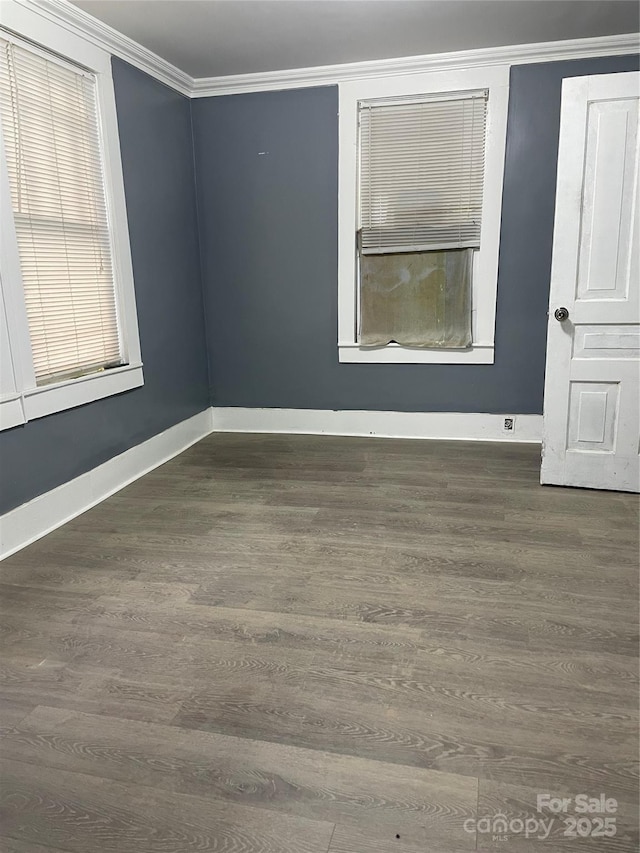 836 Mccreary St, Winston Salem, NC 27105 - unfurnished room featuring crown molding, wood finished floors, and baseboards