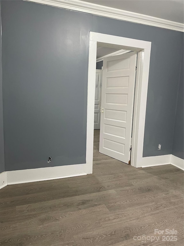 836 Mccreary St, Winston Salem, NC 27105 - empty room with wood finished floors, ornamental molding, and baseboards