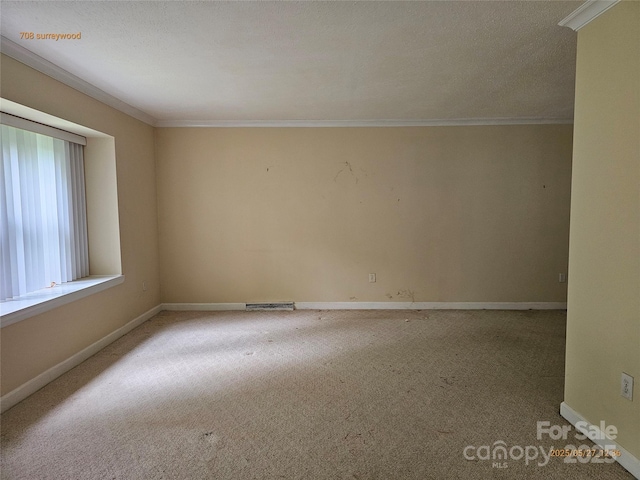 7608 Surreywood Pl, Charlotte, NC 28270 - carpeted spare room featuring crown molding and baseboards