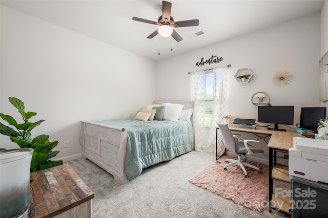 7530 Porrera St, Charlotte, NC 28214 - bedroom featuring an office area and a ceiling fan