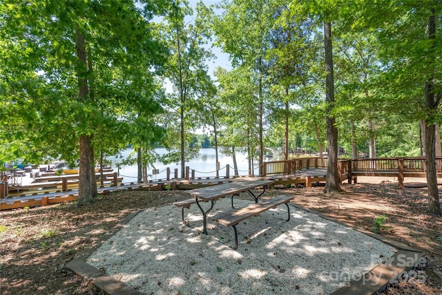 7530 Porrera St, Charlotte, NC 28214 - view of home's community with a water view and a boat dock