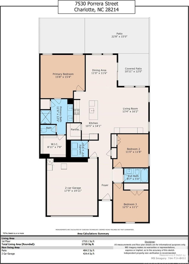 7530 Porrera St, Charlotte, NC 28214 - view of home floor plan