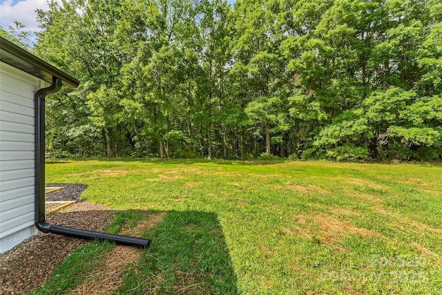 view of grassy yard