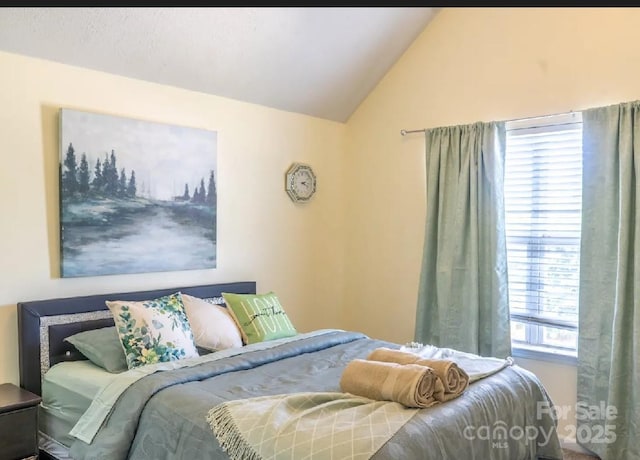 5227 Eagle Creek Dr, Charlotte, NC 28269 - bedroom featuring multiple windows and lofted ceiling