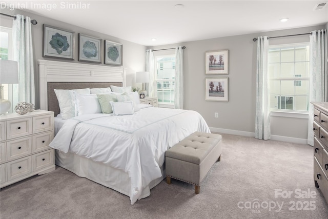 490 Lenswood Ct, Denver, NC 28037 - bedroom with light carpet, baseboards, and recessed lighting
