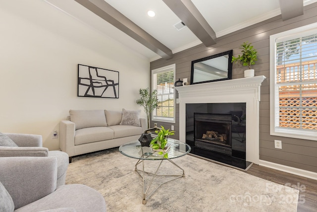 1776 Baylor Dr, Rock Hill, SC 29732 - living room with wood finished floors, a fireplace with raised hearth, and baseboards