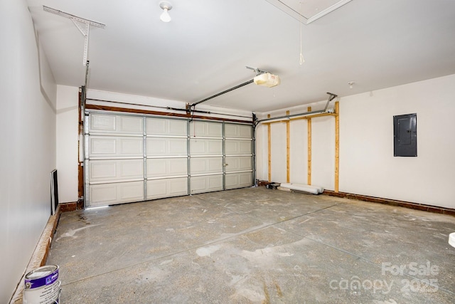 1776 Baylor Dr, Rock Hill, SC 29732 - garage featuring electric panel, a garage door opener, and baseboards