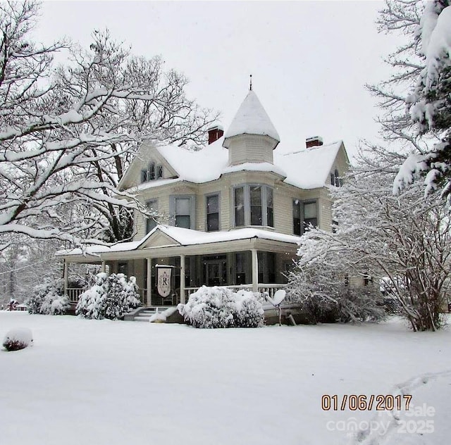 4689 Lakeview Acres Rd, Valdese, NC 28690 - victorian-style house featuring a porch