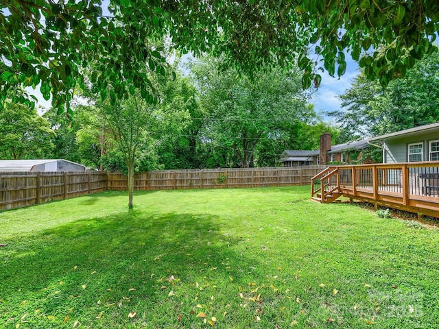 827 Fairbanks Rd, Charlotte, NC 28210 - view of yard with a wooden deck
