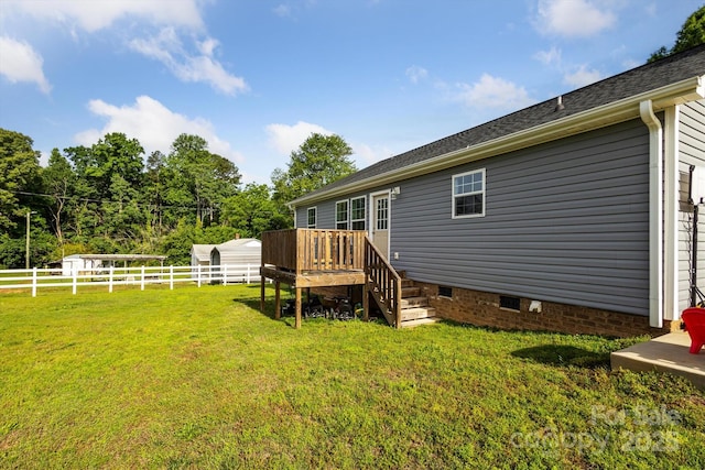 835 Jet St, Kannapolis, NC 28081 - back of property with crawl space and a deck