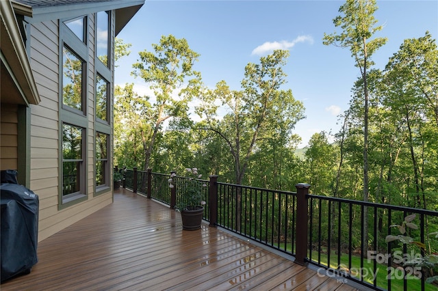268 Trappers Run Dr, Burnsville, NC 28714 - wooden terrace featuring area for grilling