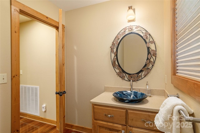 268 Trappers Run Dr, Burnsville, NC 28714 - bathroom with vanity and wood finished floors