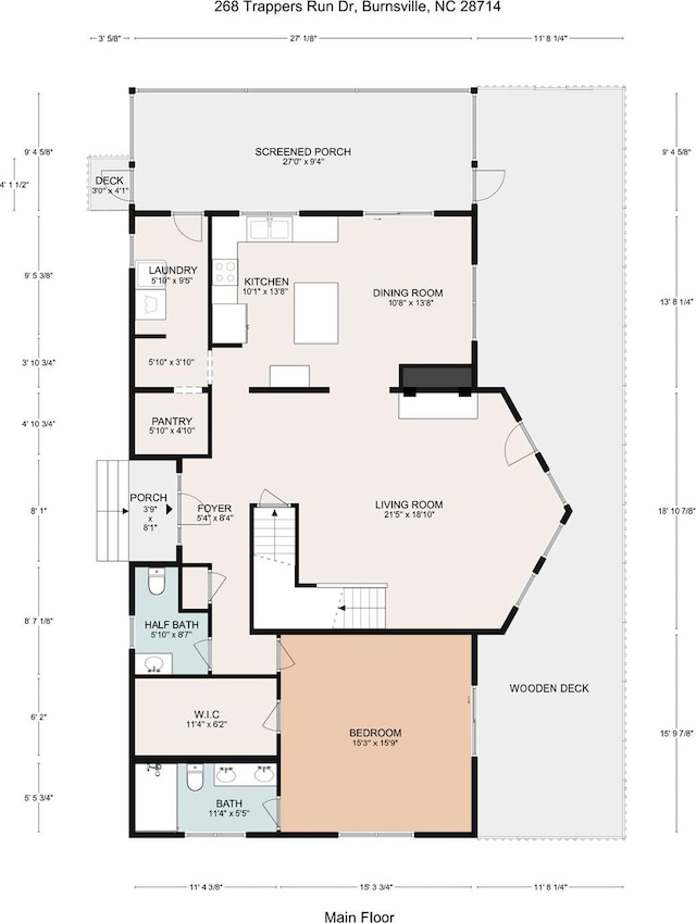 268 Trappers Run Dr, Burnsville, NC 28714 - home floor plan