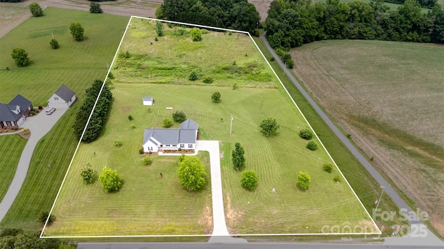 6201 New Hope Church Rd, Marshville, NC 28103 - aerial view of sparsely populated area featuring property parcel outlined